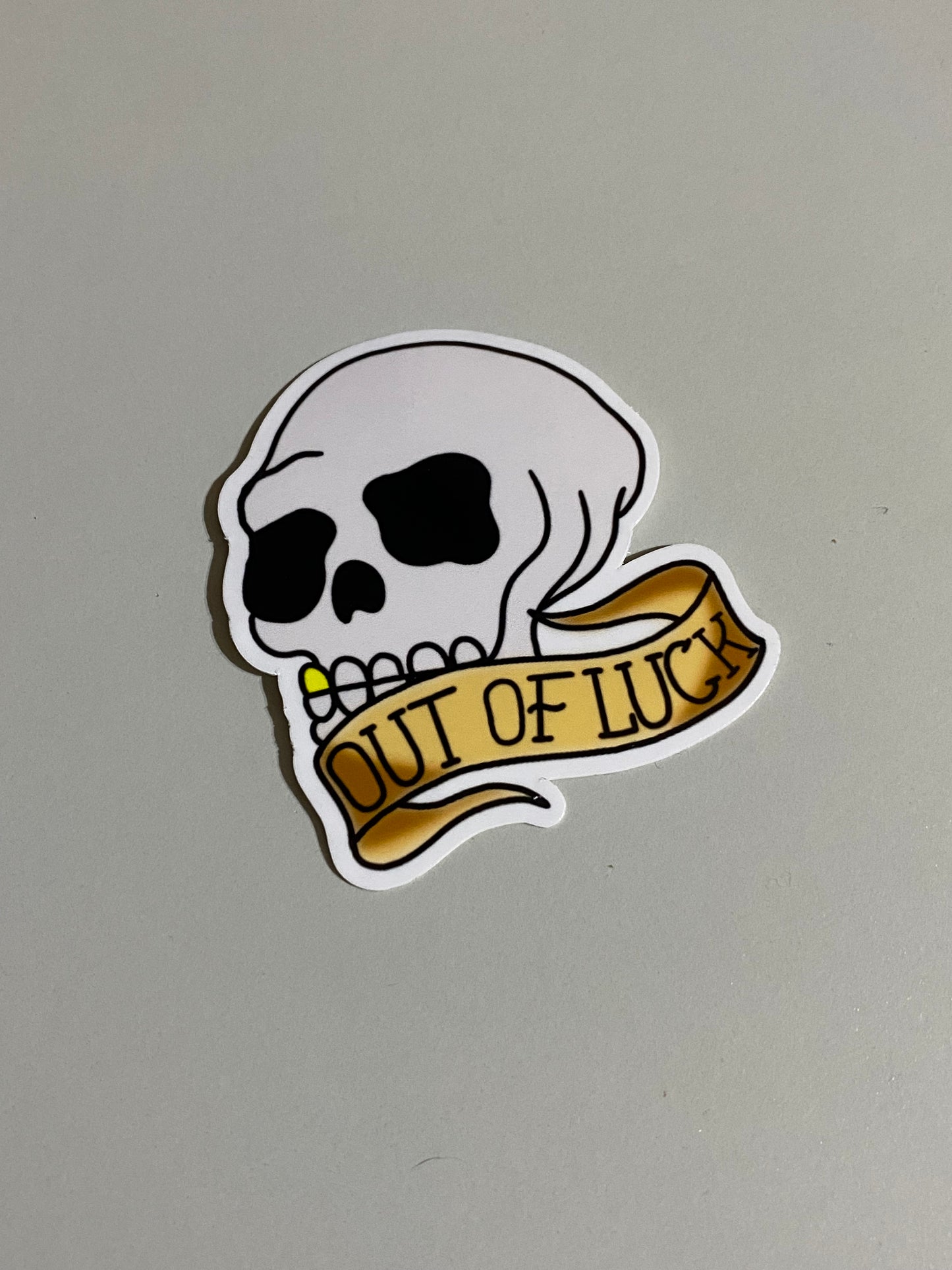 Out of Luck Skull LM Grip Art Sticker