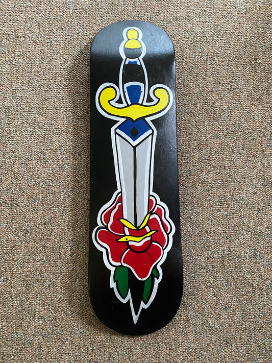 Dagger and Rose 8.5 Skateboard Deck