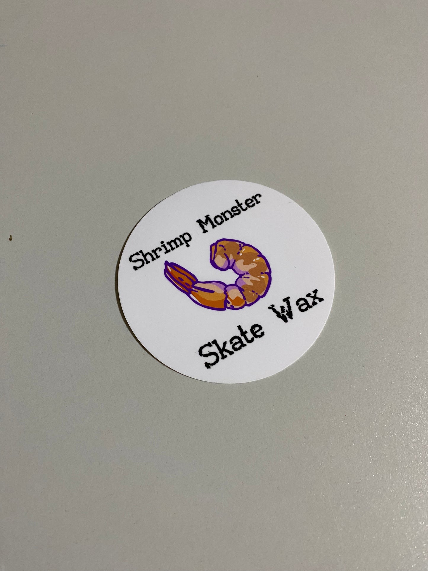 Shrimp Monster Skate Wax Logo Sticker