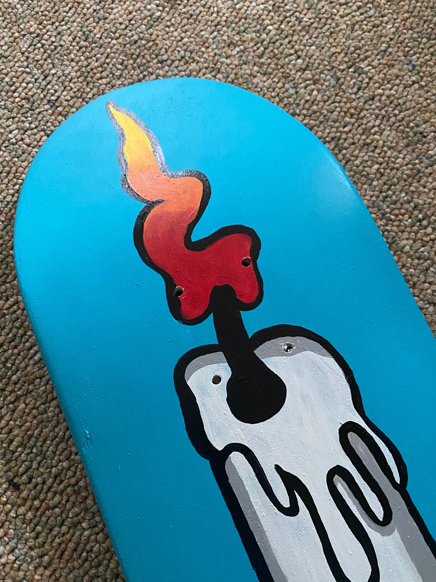 “Burning The Wick At Both Ends” 8.0 Skateboard Deck