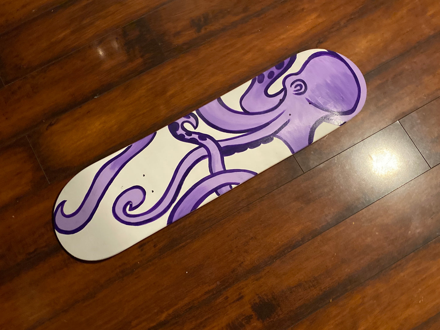 Hand Painted Octopus Skateboard Deck | 8.0