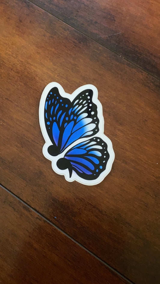 “Semi-colon Butterfly” LM Grip Art Sticker